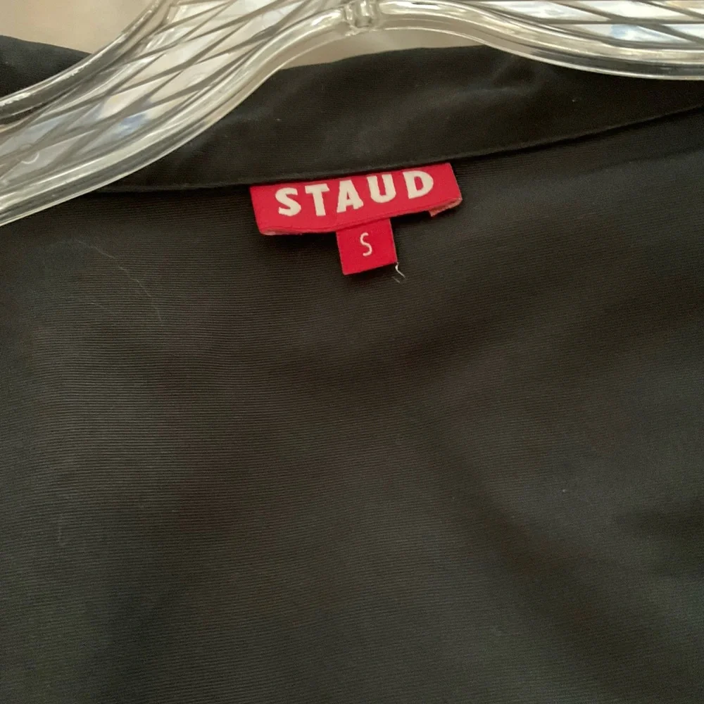 STAUD Black Long Sleeve Wrap Dress - Picture 2 of 3